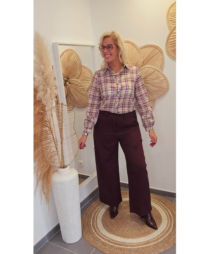 Pantalon Chic Large Burgundy - Thais