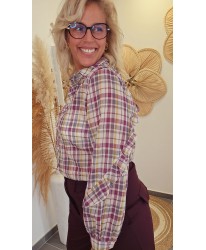 Chemise Volants/Carreaux Rétro – Bérénice