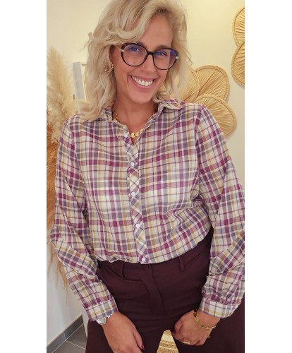 Chemise Volants/Carreaux Rétro – Bérénice