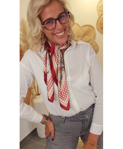 Foulard Chic Imprimé Rouge...