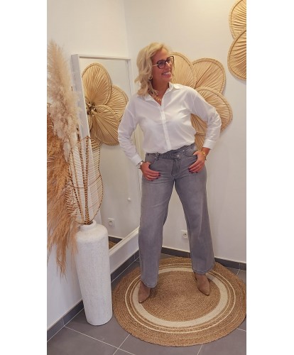 Jeans Wide Leg Gris - Julie
