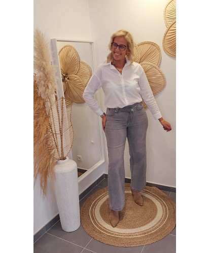 Jeans Wide Leg Gris - Julie