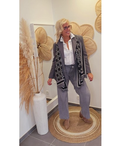 Blazer Gris Oversize - Aurore