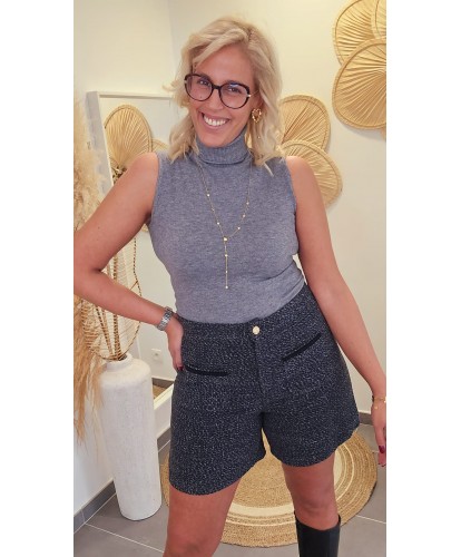 Short Tweed Noir - Judith