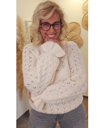 Pull Fluffy Ajouré Rose Pastel - Pénélope