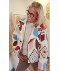 Veste Courte à Motifs Géométriques - Angelina
