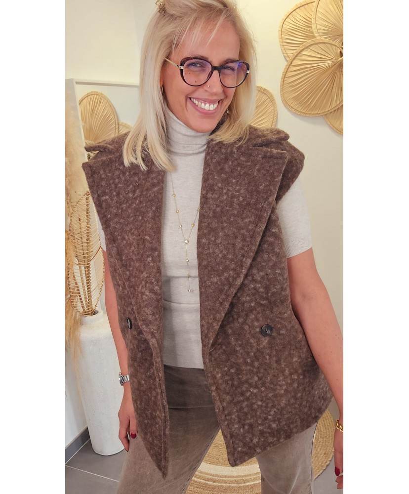 Gilet Sans Manches Bouclée - Maissa