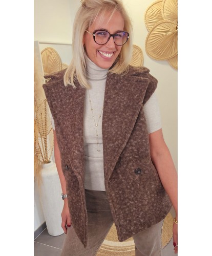 Gilet Sans Manches Bouclée - Maissa