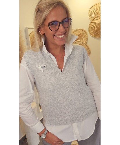 Pull Maille Sans Manches...