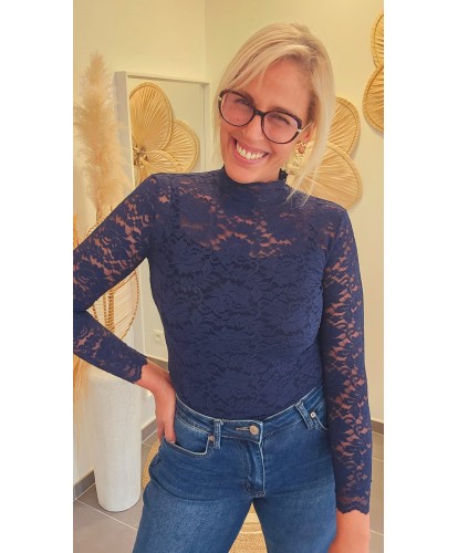 Sous Pull Dentelle Navy –...
