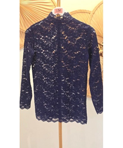 Sous Pull Dentelle Navy – Lucile