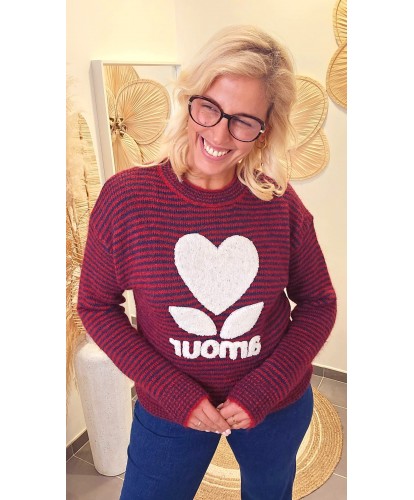 Pull Rayé Rouge & Marine Douillet - Lilou