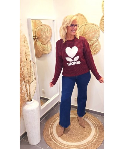 Pull Rayé Rouge & Marine Douillet - Lilou