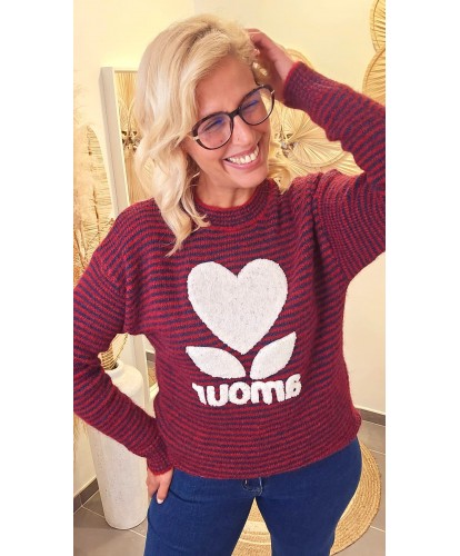 Pull Rayé Rouge & Marine Douillet - Lilou