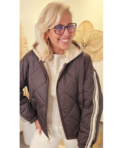 Veste Chocolat Matelassée Sport & Chic - Louna