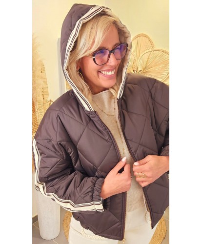 Veste Chocolat Matelassée Sport & Chic - Louna