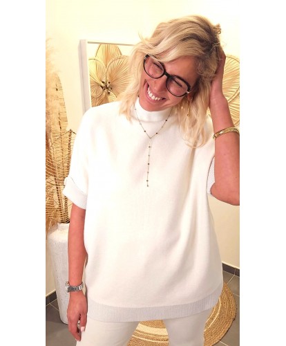 Pull Ecru Oversize Manches...