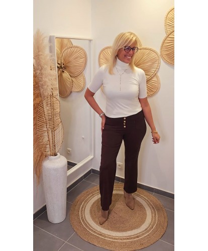 Jeans Chocolat Droite &...