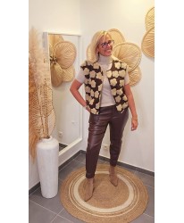 Pantalon Simili Cuir Chocolat - Victoire