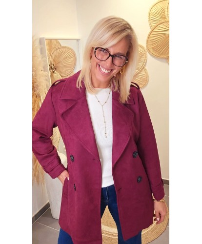 Trench Velours Burgundy - Madelaine