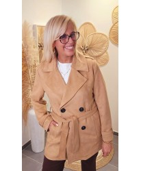 Trench Velours Camel - Madelaine