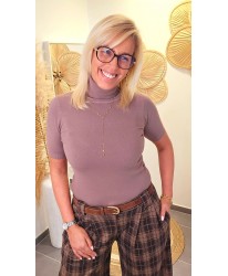 Pantalon Large à Carreaux & Chocolat - Elodie