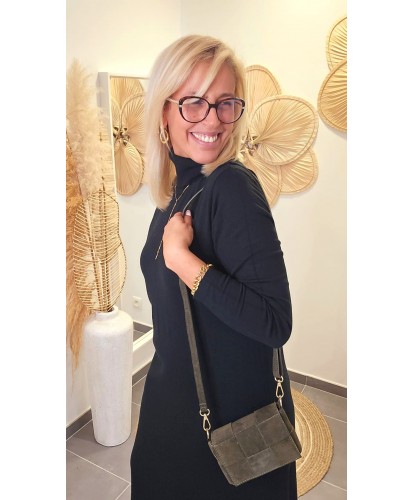 Sac 2 en 1 Cuir Nubuck Kaki