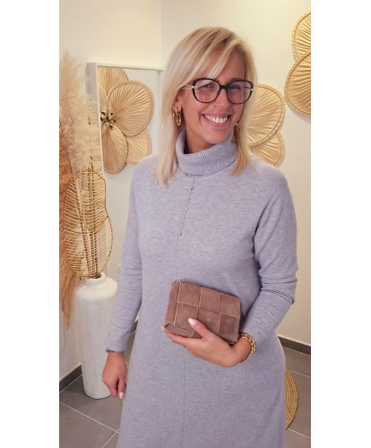 Sac 2 en 1 Cuir Nubuck Taupe