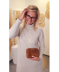 Sac 2 en 1 Cuir Nubuck Camel