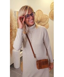 Sac 2 en 1 Cuir Nubuck Camel