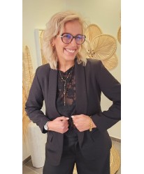 Blazer Noir Chic Scintillant - Laure