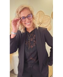 Blazer Noir Chic Scintillant - Laure