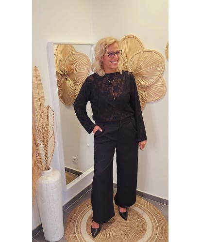 Pantalon Noir Large...