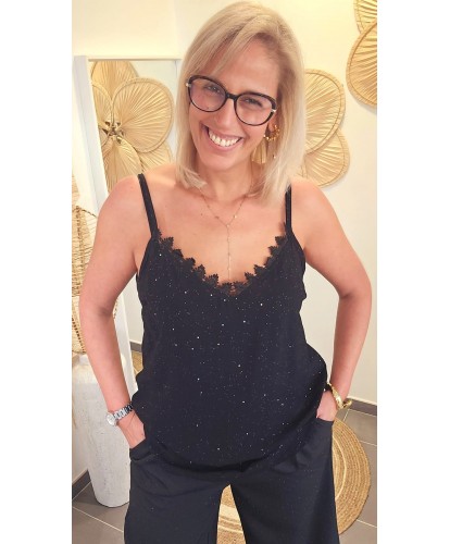 Caraco Noir Scintillant - Lina