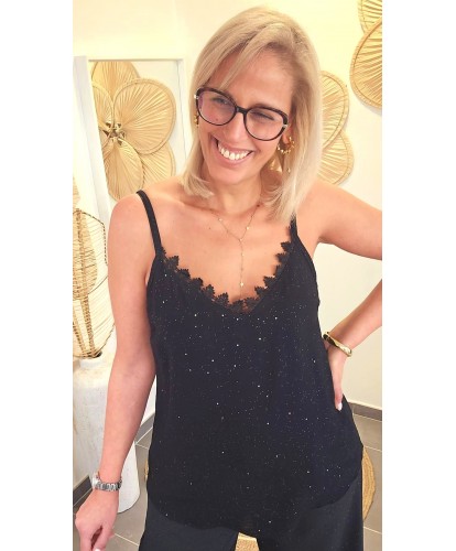 Caraco Noir Scintillant - Lina