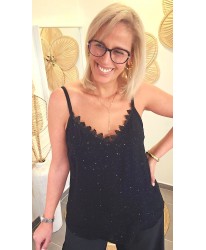 Caraco Noir Scintillant - Lina