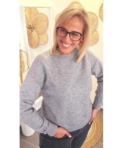 Pull Gris Doux Lurex Argenté – Chloe