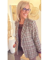 Blazer à Carreaux Chic & Intemporelle - Eva