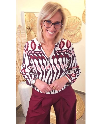 Chemise Bordeaux Imprimée...