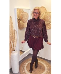 Jupe-Short Burgundy Velours Côtelée - Mathilde