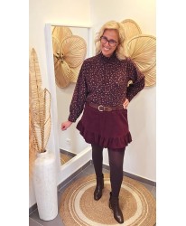 Jupe-Short Burgundy Velours Côtelée - Mathilde