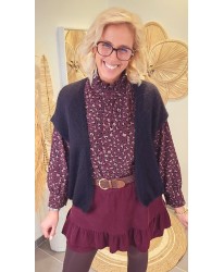 Gilet Noir Doux en Alpaga - Anais