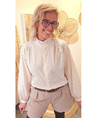 Chemise à Pois Rétro - Jade