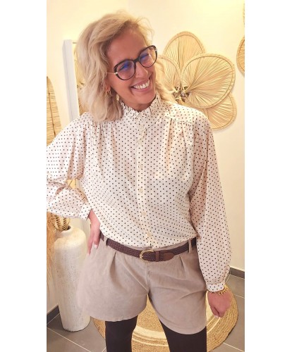 Chemise à Pois Rétro - Jade