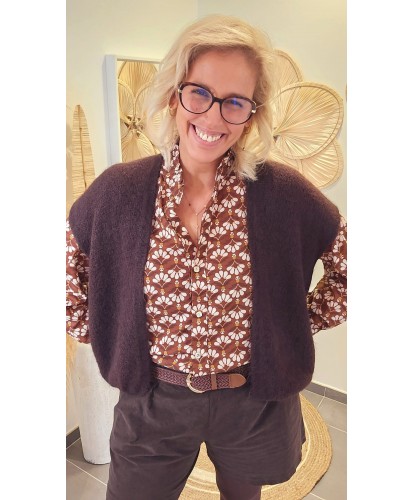 Gilet Chocolat Doux en...