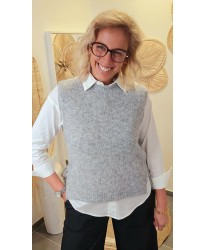 Pull Sans Manches Élégance Superposée - Ambre