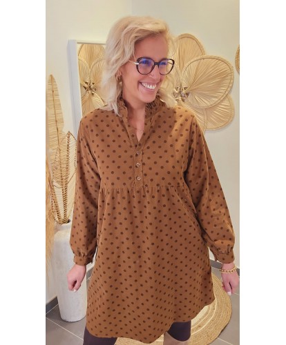 Robe Camel Pois & Douceur -...