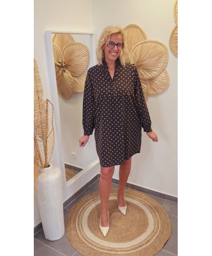Robe Chocolat Pois & Douceur - Sasha