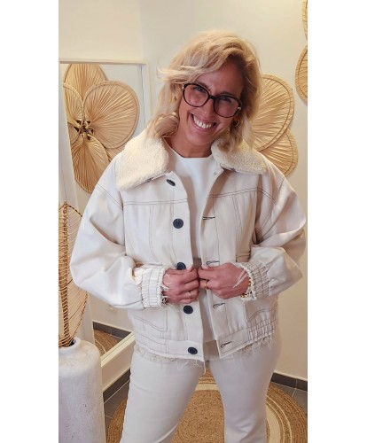 Veste Soft Denim Sherpa - Sophie