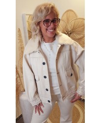 Veste Soft Denim Sherpa - Sophie